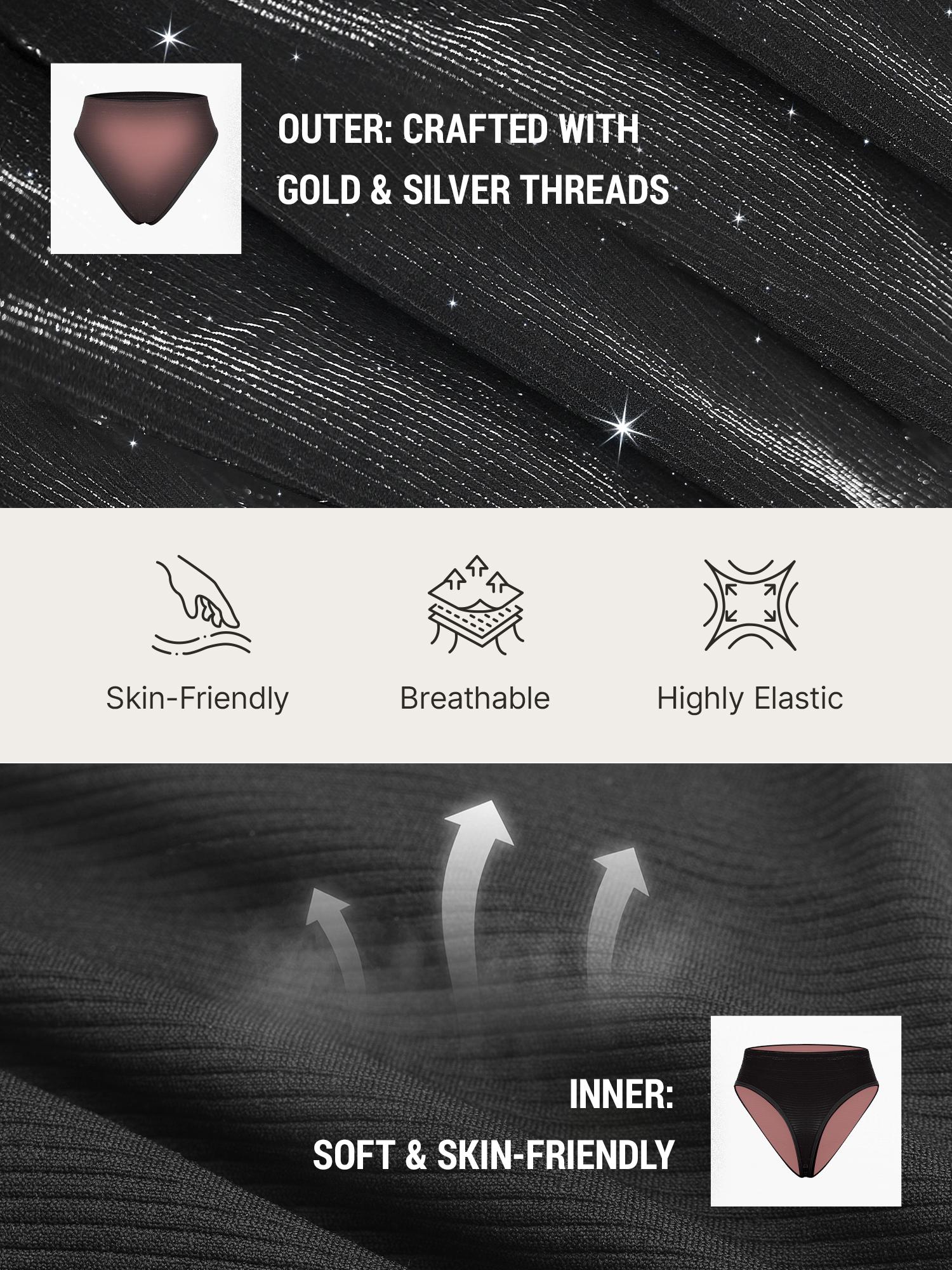 FeelinGirl Seamless Tummy Control Triangle Shapewear for Women - Low Waist Comfort Compression Underwear Four-Way Stretch