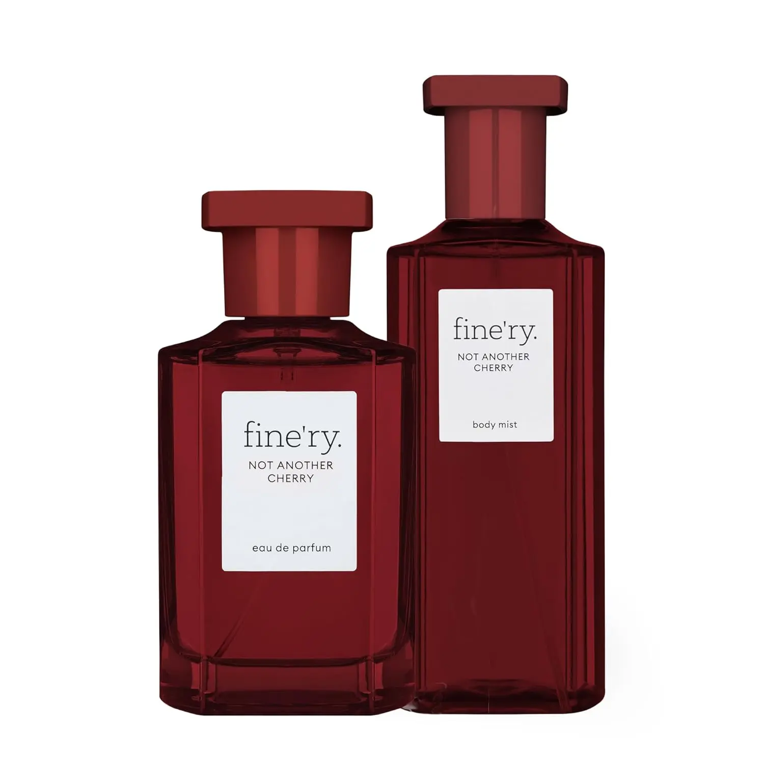 fine'ry Not Another Cherry EDP & Body Mist Spray Bundle - Women's Gourmand Amaretto-Soaked Cherry, Rose & Almond Amaretto Fragrance (60ml + 150ml), Rose & Amaretto