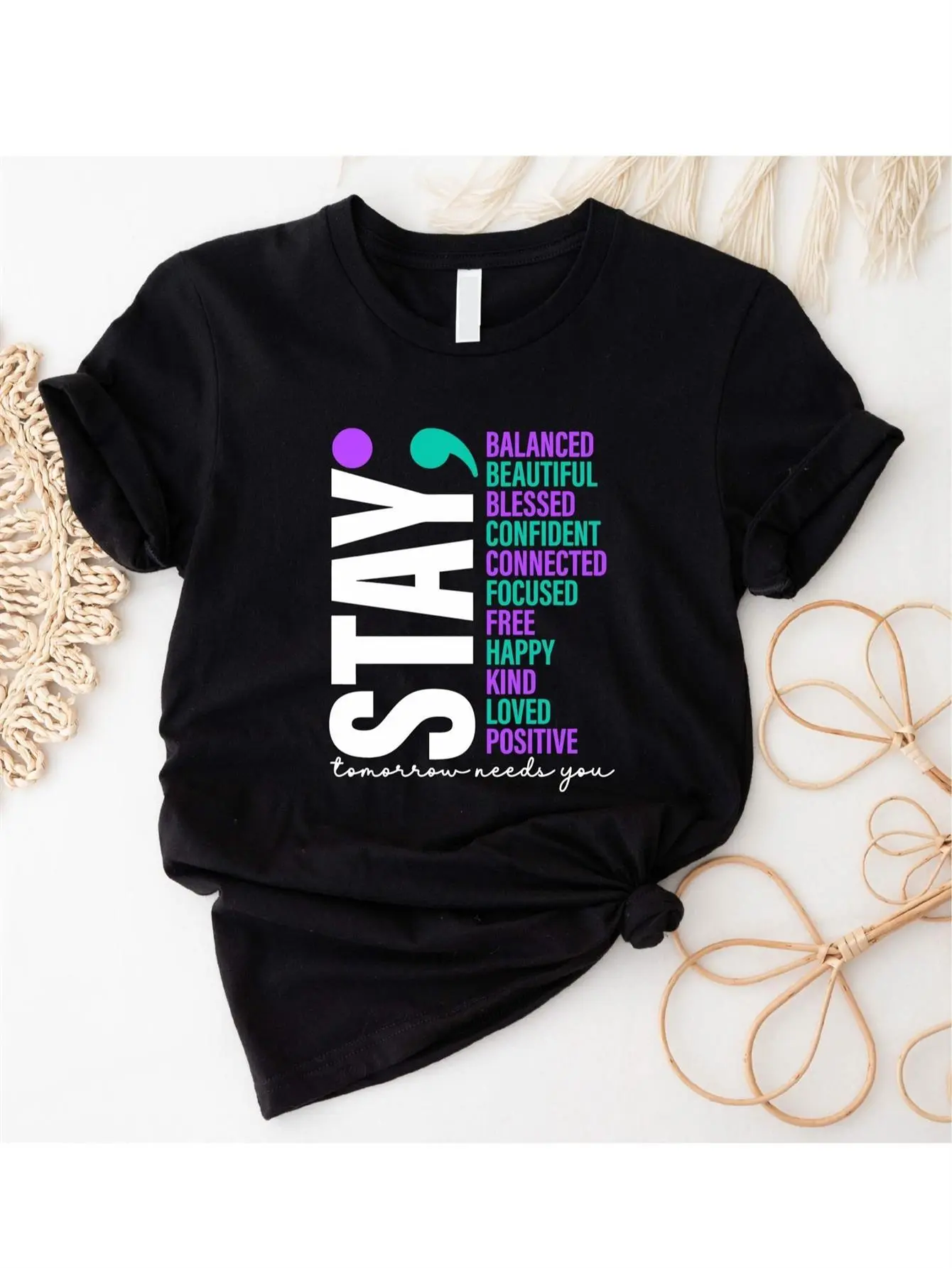 Stay Tomorrow Needs You Shirt, Kind Loved Positive TShirt, Suicide Prevention Tee, Mental Health Shirt, You Matter Shirt, Therapist TShirt