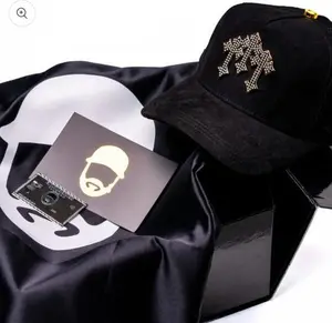 Barbas Hats Chrome Gold Edition Snapback Cap with Embellished Gold Cross Logo Premium Suede Contrast and Distressed Burning Effect for Bold Streetwear