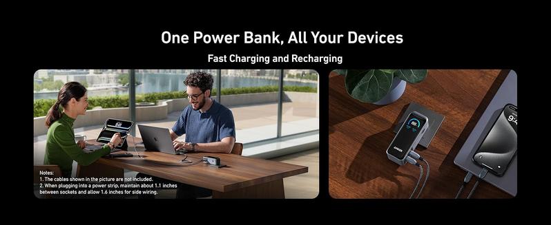 Anker Prime Power Bank 9,600mAh 65W Battery Pack, Compact Portable Charger for MacBook Pro, iPhone 15 Series, Galaxy, iPad, and More