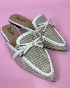 The Delilah Woven Pointed Toe Mule