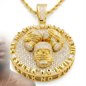 Premium Iced Out Skull Necklace Mens Hip Hop Jewelry| 18K Gold / Silver / Rose Gold Tone|Diamond skull pendant with necklace| Heavy Bling Streetwear Accessory| Top Tier Quality