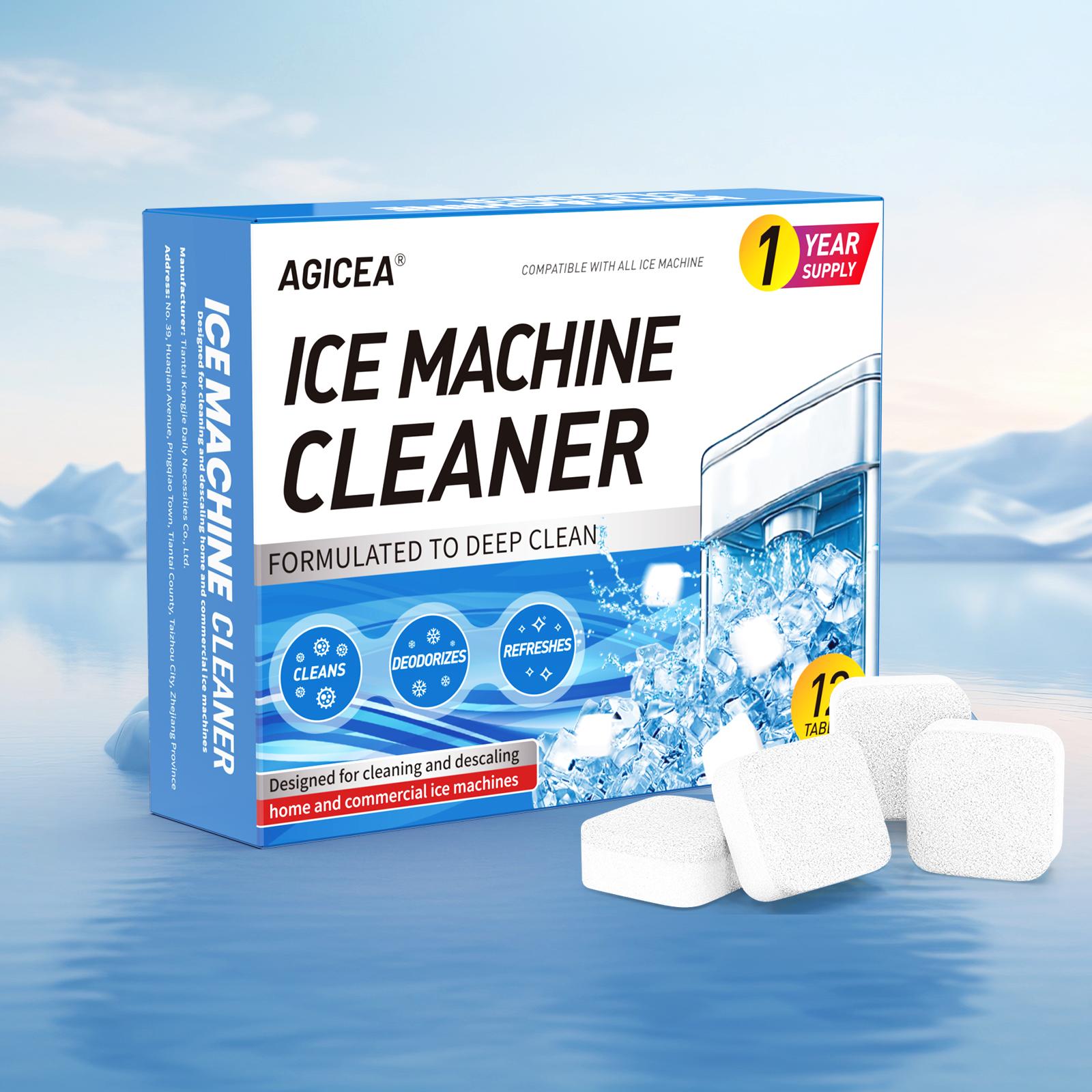 AGICEA Ice Machine Cleaner 12 Pieces - Compatible with All Ice Maker Cleaners, Coffee Cleaners & Household Cleaning Products