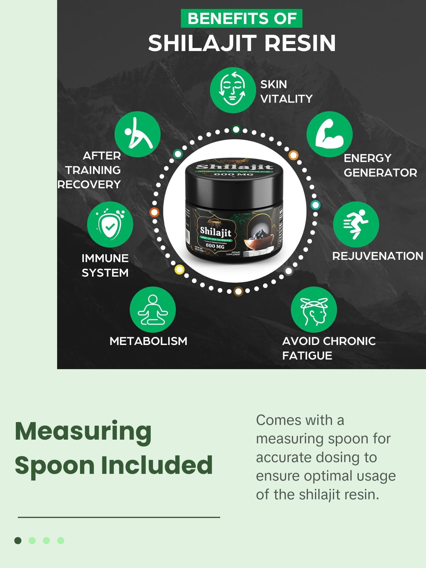 Shilajit Pure Himalayan Organic Shilajit Resin 600 MG (2 Pack)