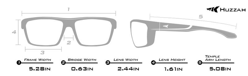 KastKing Huzzah Polarized Sport Sunglasses for Men & Women - Blue Smoke Lenses, UV Protection, Impact Resistant, Oleophobic Coating, Grilamid Frames