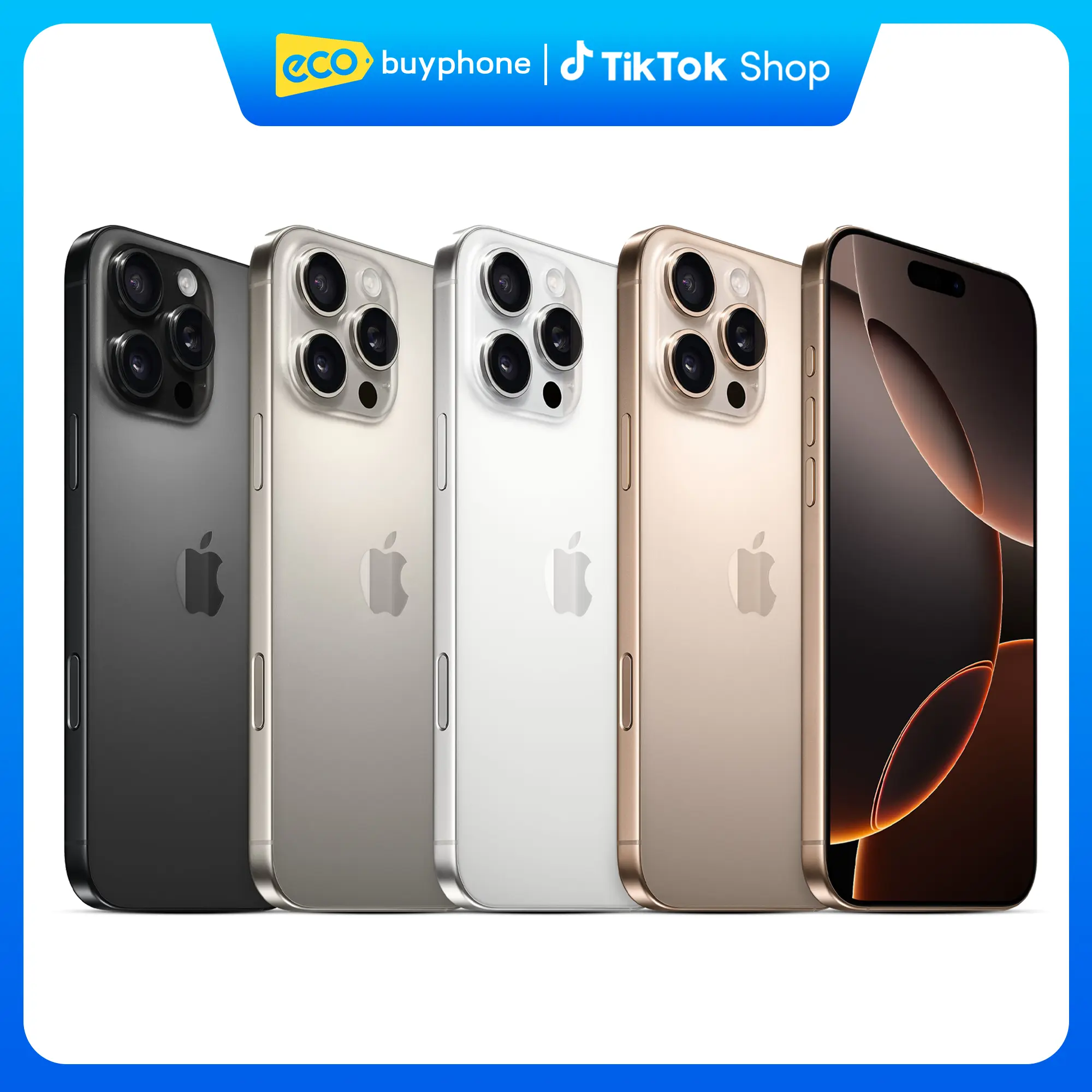 Refurbished Unlocked iPhone 16 Pro Smartphone - Excellent Condition, Titanium Build, OLED Display, 1 Year Warranty