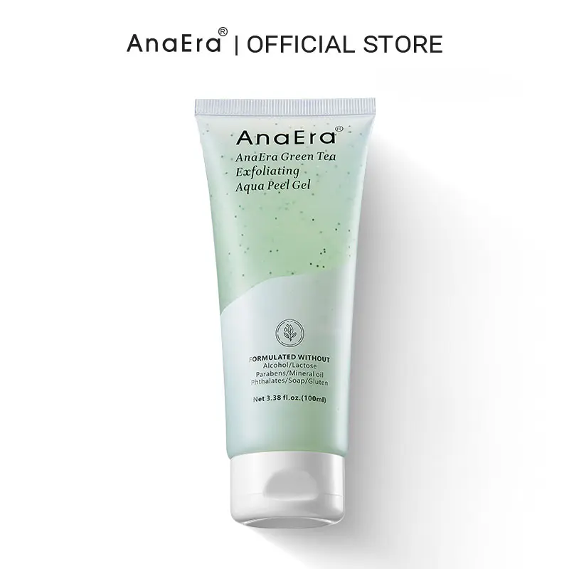 AnaEra Green Tea Gel Mild Exfoliating Clear Gel Contains Green Tea Hamamelis mollis Aloe Barbadensis Extract. with Nourishing, Moisturizing, Deep Cleansing Benefits. Cleanses, Exfoliates, Soothes Skin.Suitable for All Skin Types,travel essentials