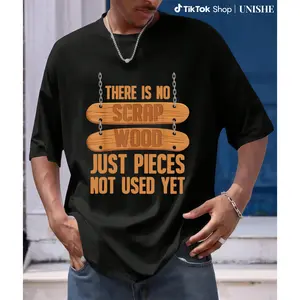 Men’s and Women’s Cotton T-Shirt with Funny Woodworking & Carpentry Design