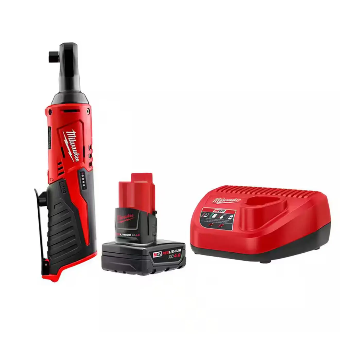 Milwaukee M12™ Cordless 3/8" Ratchet Kit (2457-20) with 4.0Ah Battery & Charger