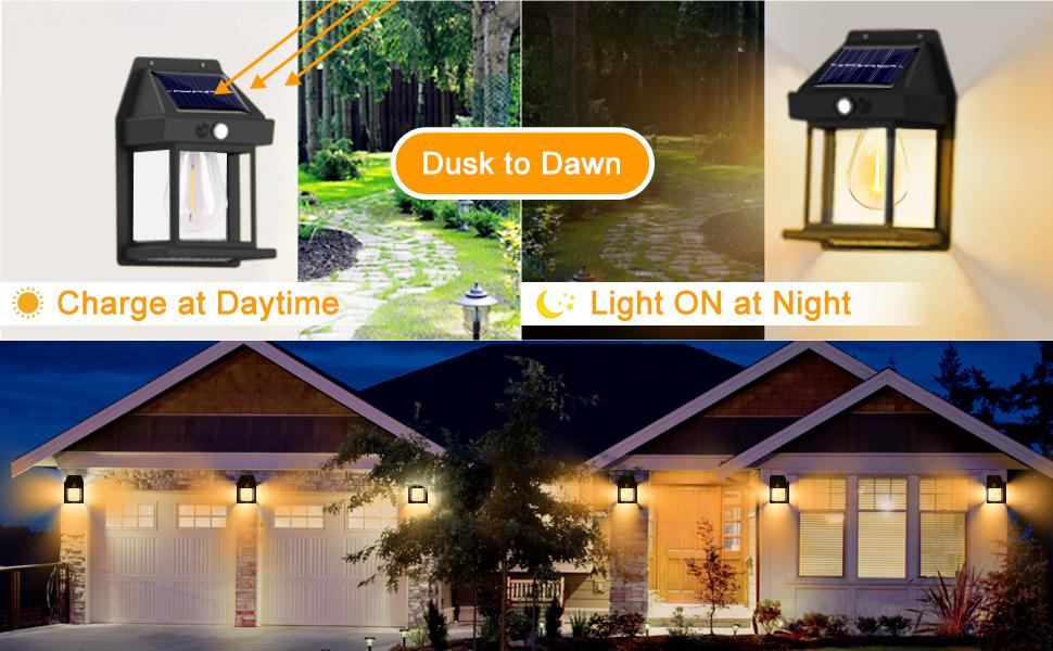 Solar Lights Outdoor, Dusk to Dawn Solar Wall Sconce Motion Sensor, 3 Lighting Modes Waterproof Solar Security Wall Lantern Light Fixtures for Garden Yard Patio Fence Outside Decorative tube Solar Lights Outdoor, Dusk to Dawn Solar Wall Sconce Motion Sensor, 3 Lighting Modes Waterproof Solar Security Wall Lantern Light Fixtures for Garden Yard Patio Fence Outside Decorative tube