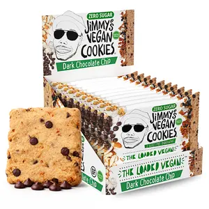 Jimmy's Vegan Cookies, Dark Chocolate Chip (Zero Sugar, Gluten Free, KETO Friendly)