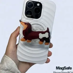 DoggoGrip, Magnetic Phone Holder and Grip for Dachshunds, Cute Puppy Phone Holder sticky mount