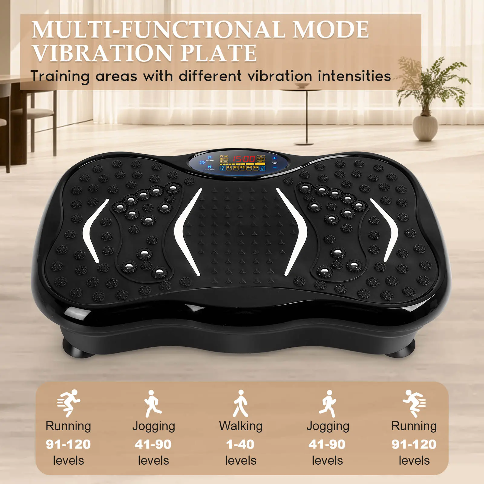 Vibration Plate Exercise Machine,Comfortable Magnetic Therapy Massage  Function,Foot massager,Multiple Speeds with Bluetooth & LED Display,Remote,  Weight Workout for Home,Max User Weight 330lbs - TikTok Shop