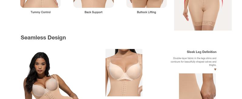 FeelinGirl Fajas Colombianas Shapewear Tummy Control Postpartum Body Shaper Butt Lifter Bodysuit with Zipper Crotch Springtok
