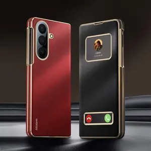 Smart View Window Flip Phone Case with Magnetic Closure, Full Coverage Shock-Resistant Business Style Protective Cover Compatible with W26 / Z Fold 7 HKL397