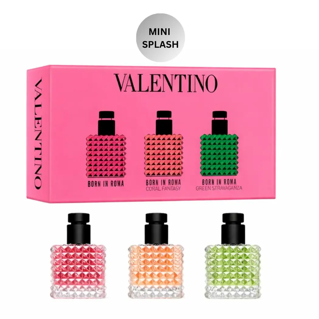 Valentino 3pcs Mini Splash Set For Women (Donna, Coral Fantasy