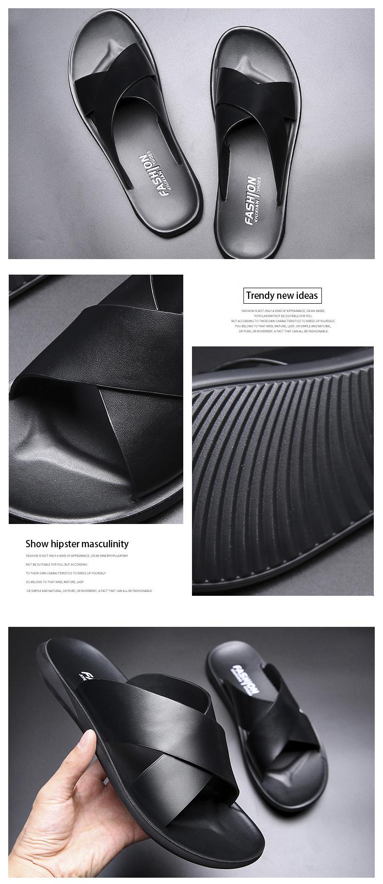 Men’s Slippers 2026 Summer Casual Beach Sandals, Outdoor Footwear with Comfortable Walking Shoes, Flipflops and Slides for Men and Boys, Ideal for Walking, Active Lifestyle, Parent & Child Footwear in Black