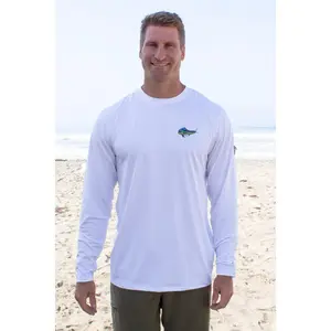 Maui Rippers Men's UPF 50 Sun Shirt Long Sleeve Fishing Club Tee - Moisture-Wicking, UV Protection, Breathable Stretch Fabric, Relaxed Fit