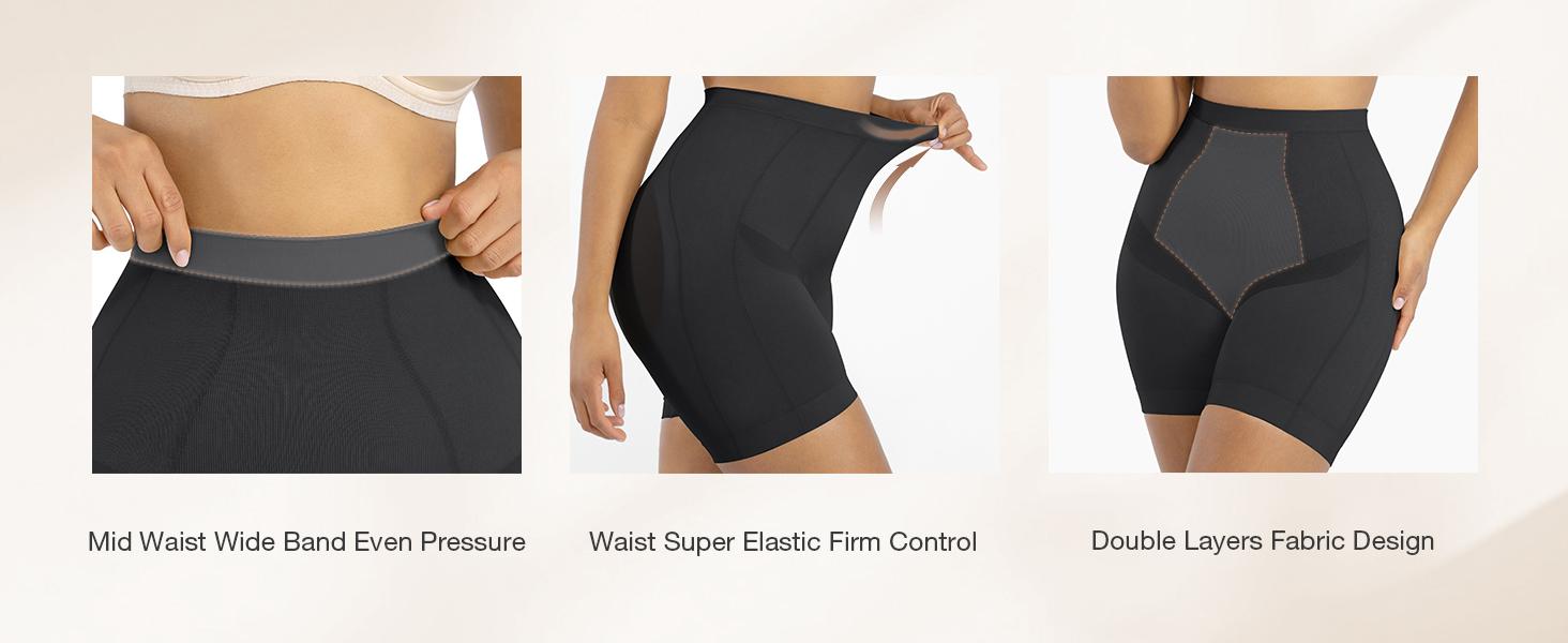 FeelinGirl Tummy Control Shapewear Shorts Shaper for Women High-Waisted Thigh Springtok Fit Everyday