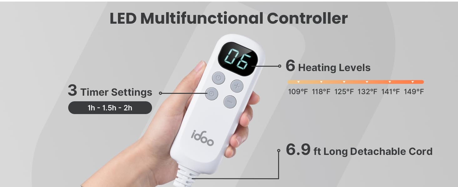 iDOO Heating Pad | Spring Glow Up | Perfect Gifts for Her Women Men Elderly | 3 Sizes (24x37 XXL King/24x33/21x22) | Soothing Heat Therapy for Fast Neck, Shoulder & Back Pain Relief