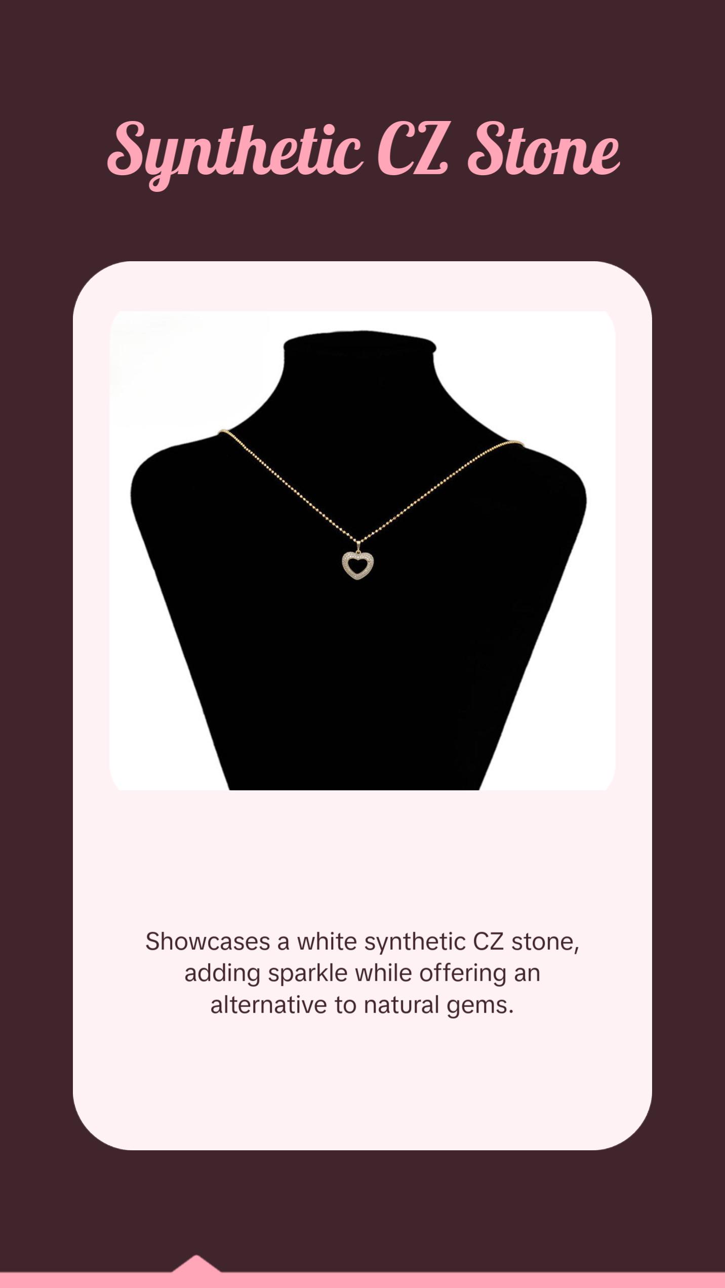 Romantic Gold Heart Pendant with Crystals - 14KGold Plated