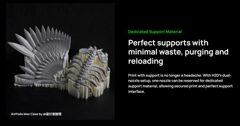 Bambu Lab H2D 3D Printer, Dual-nozzle Multi-material 3D Printing, Optional 10W/40W Laser and Cutting Module, 350*320*325 mm³ Print Volume, 5μm Resolution Optical Motion Calibration, Closed-loop Servo Extruder, 350°C Nozzle & 65°C Active Chamber Heating Bambu Lab H2D 3D Printer, Dual-nozzle Multi-material 3D Printing, Optional 10W/40W Laser and Cutting Module, 350*320*325 mm³ Print Volume, 5μm Resolution Optical Motion Calibration, Closed-loop Servo Extruder, 350°C Nozzle & 65°C Active Chamber Heating