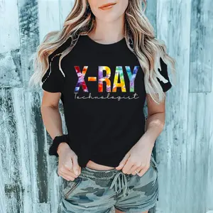 Men & Women’s Unisex Radiologic Tech Tee – Vintage Tie Dye 100% Cotton Xray Shirt