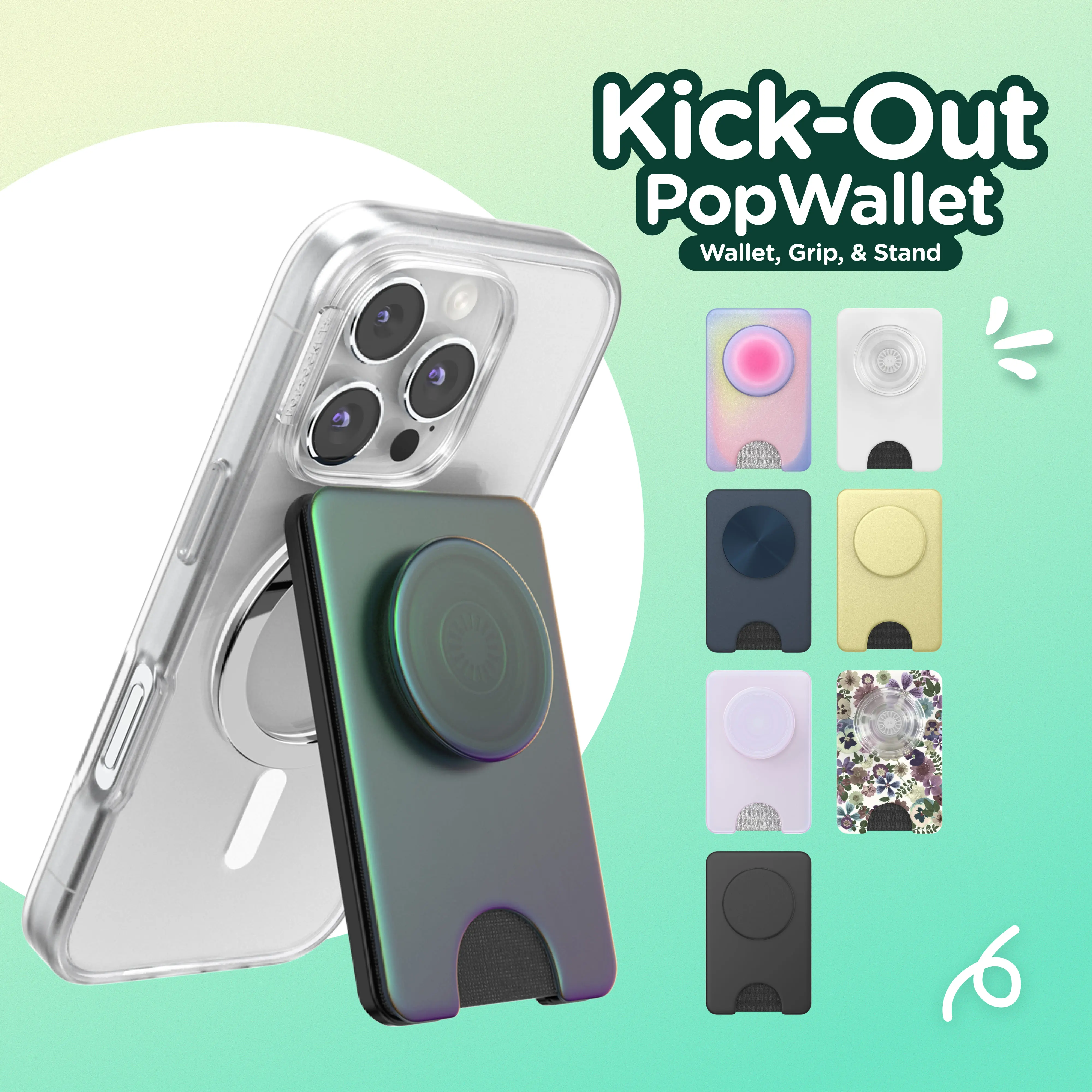 Kick-Out Wallet and Stand for MagSafe - Magnetic Phone Wallet and Phone Stand - PopSockets Kick-Out Wallet and Stand for MagSafe - Magnetic Phone Wallet and Phone Stand - PopSockets