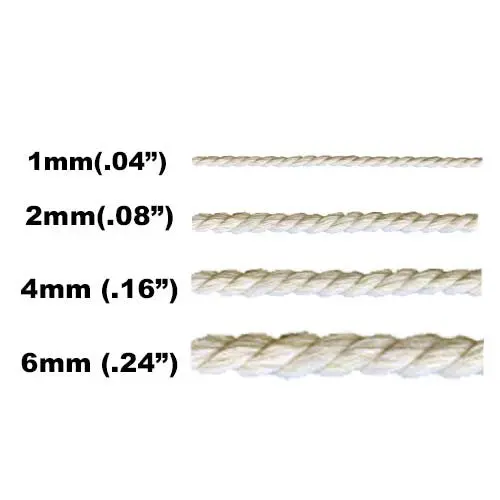 Cotton Craft Cord, 1mm to 6mm, 4 Size Options, Natural Cotton, Bulk Available, Macrame, Plant Hangers, Home Decor