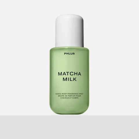 PHLUR Matcha Milk Body Mist - Full Size Hair & Body Fragrance Mist with Matcha, Macadamia Milk, Bergamot Zest & Black Tea (8 fl oz)