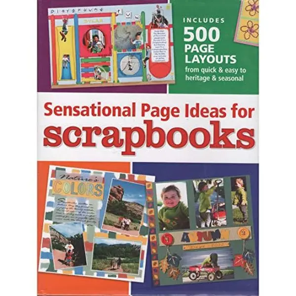Used Like-New English Book - Sensational Page Ideas for Scrapbooks by Bev Krischner Braun (Hardcover, Good Condition)