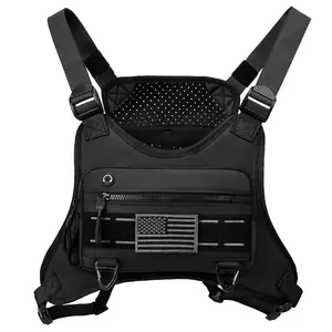 Men's tactical backpack, outdoor sports training bag, waterproof hiking vest bag, gym workout bag, essential item for fitness men, outdoor cycling bag, running vest bag, multi-functional bag, jungle exploration bag