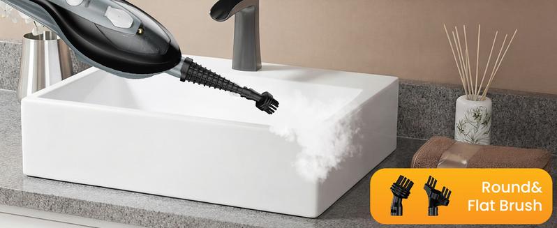 10-in-1 Steam Mop, 1550W Detachable Handheld Steam Cleaner for Floor Cleaning, 16FT Cord, 2 Washable Pads, Multi-Purpose Floor Steamer for Hardwood, Carpet, Tile, Grout, Windows