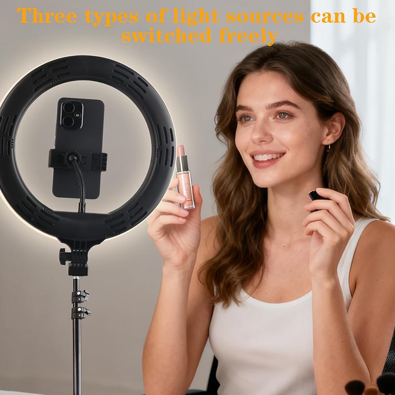 12"Ring Light with 63" Stand & 2 Phone Holders, 360° Adjustable Video Light for YouTube TikTok, Makeup,Photography, Ring Lights Compatiblewith All Cameras/Phones Selfie New Years valentine's Content Creator Pack , Super Bowl 12"Ring Light with 63" Stand & 2 Phone Holders, 360° Adjustable Video Light for YouTube TikTok, Makeup,Photography, Ring Lights Compatiblewith All Cameras/Phones Selfie New Years valentine's Content Creator Pack , Super Bowl