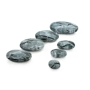 Realistic 3D Rock Life Pillow Set (7 Pcs) - Softstone Universe Large Cobblestone Decorative Floor Cushions for Living Room & Garden Jupiter Stone Style Plush Mat Machine Washable Zippered Covers