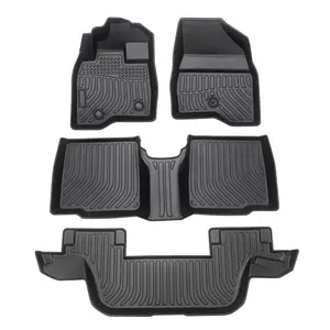 COLANAT for Ford Explorer 2011-2014 | 2015-2019 Floor Mats 3 Rows Set (7-Seat Bench Only), 3D Custom Fit All-Weather Car Liners, High-Wall Waterproof, Eco-Friendly Odorless, Non-Slip, Scratch-Resistant, Easy Clean