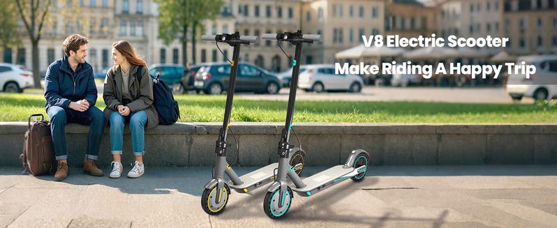TTS D8 Electric Scooters for Adults 350W Motor 19MPH Top Speed Foldable E-Scooter with Dual Braking App Control Best Christmas Gift