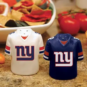 Football Fan Shop Ceramic Salt and Pepper Shakers - New York Giants