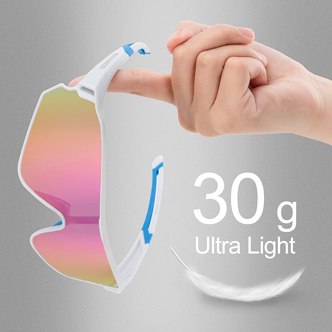 ROCKBROS Sports Polarized Sunglasses UV400 Dazzle Photographic Lenses Outdoor Sports Sunglasses Rimless Windproof and Dustproof Glasses Cycling Fishing Skiing Goggles