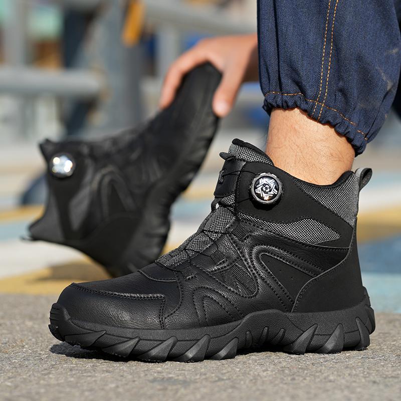 Safety Shoes for Men Steel Toe Shoes Outdoor Waterproof Non-slip Sneakers Durable and Comfortable Men's Climbing Boots for Rugged Outdoor Adventures