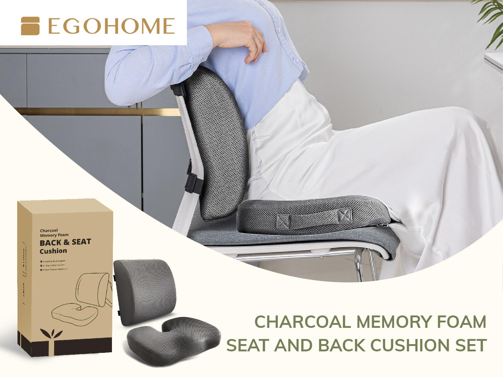 Non-Slip Memory Foam Seat Cushion with Back Support – Ergonomic, Skin-Friendly, Breathable Mesh, Washable Cover, for Office, Car, Home & Outdoor Use Non-Slip Memory Foam Seat Cushion with Back Support – Ergonomic, Skin-Friendly, Breathable Mesh, Washable Cover, for Office, Car, Home & Outdoor Use