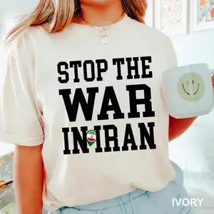 Hot new 2026 Stop the War in Iran T-Shirt, We Stand With Iranian People T-Shirt – Iran Freedom Protest Tee #trump #iran #tshirtoutfit #tiktokshopfinds #trendalert #streetstyle #outfitinspo