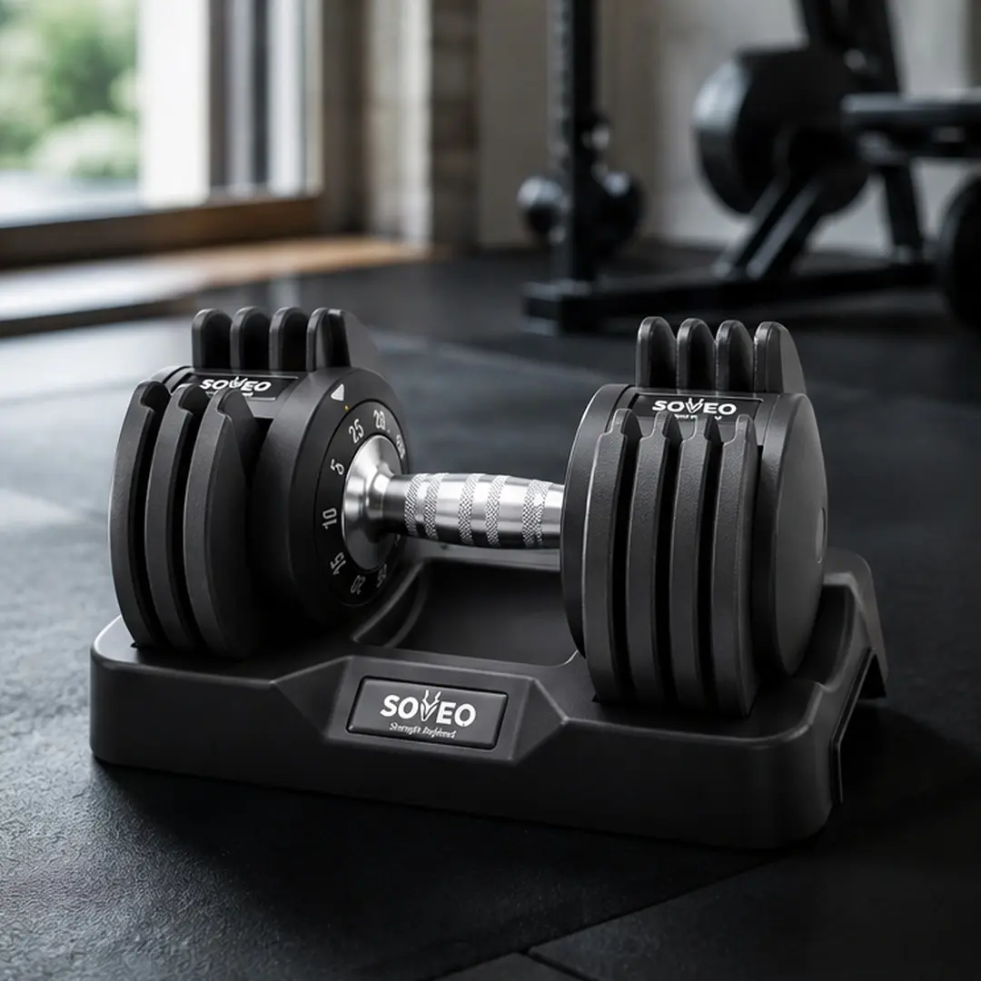 Adjustable Dumbbell Set 10-in-1 25LB/55LB Pair with Lock System Fast 1 Sec Adjustment Non-Slip Metal Grip Storage Tray Home Gym Workout Weights for Men Women Strength Training, Black Color Options, Iron Material, Product Dimensions: 7.90 W x