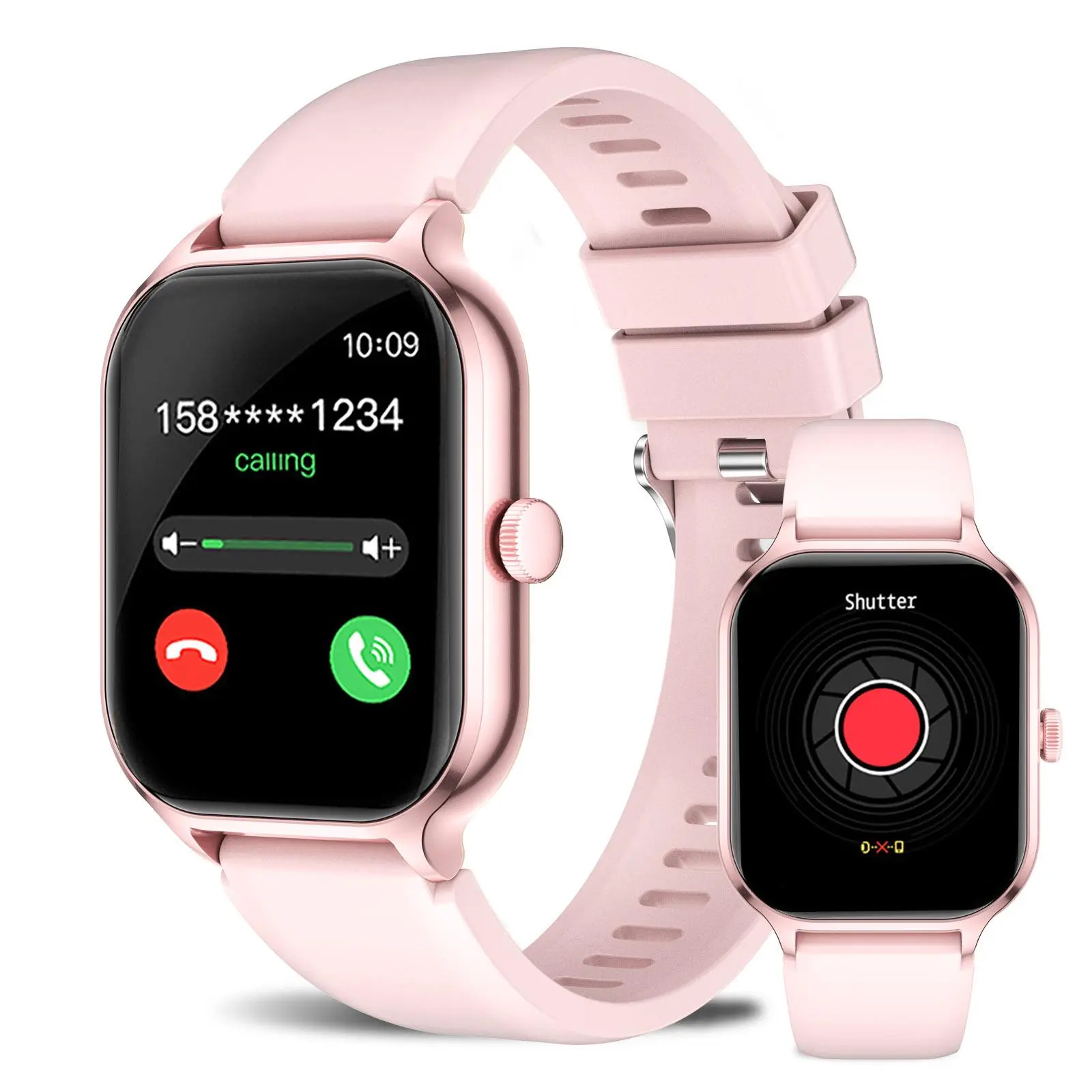 Smart Watch, Call Reminder and Rejection, Multiple Sports Modes, Message Reminder View, Multiple Application Reminders, Music Playback, Shutter Control, Suitable for Men and Women, Sports Watch, Compatible with IPhone/Andriod
