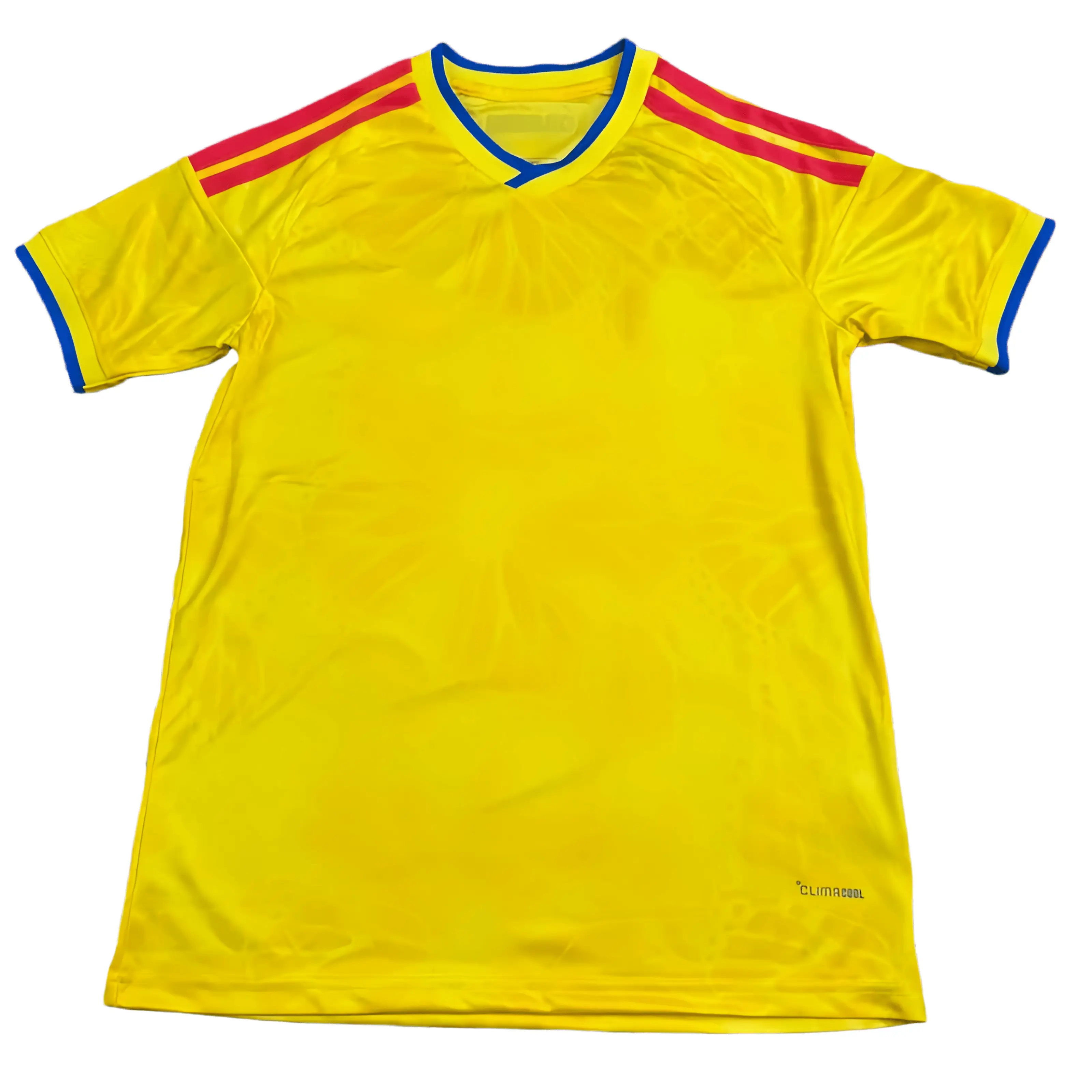 2022 Home Yellow Colombia Short Sleeved Soccer Jersey