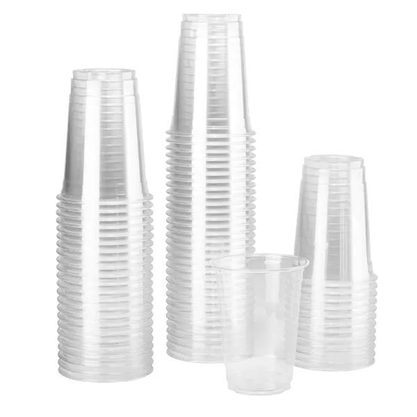 [300-2,500 pcs] Karat PET Disposable Plastic Cold Cups, 3/7/8/9/10/12/16/20/24/32oz