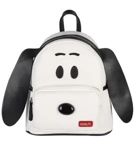 Peanuts Classic Comic Character Face Snoopy Zippered Mini Small Backpack Bag 10"