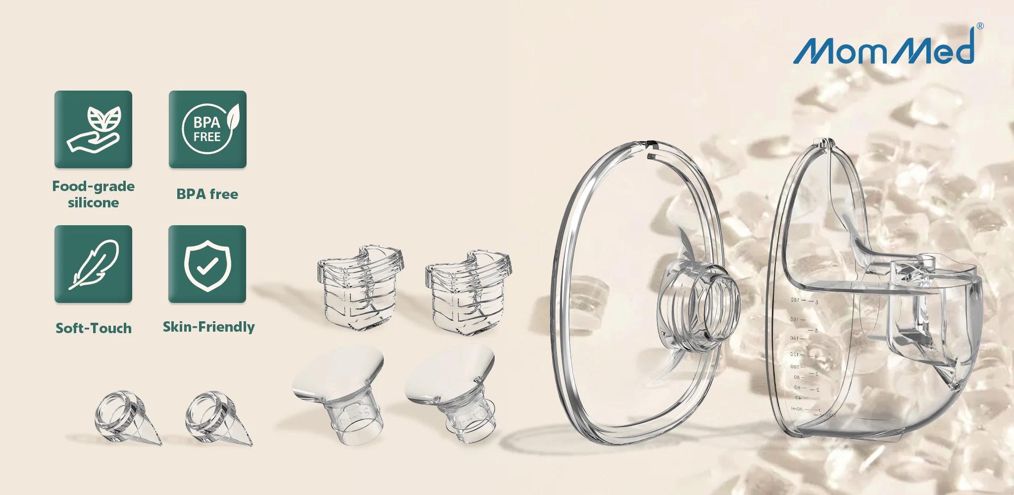 MomMed S21 Breast Pump Accessories Milk Collector Cup 1-Pack Hands Free Pumping Automatic Pumping