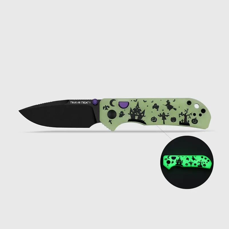 Kizer Nice Guy AEB-L GID G10 Handle Exclusive Halloween Limited Edition, Outdoor Camping Knife